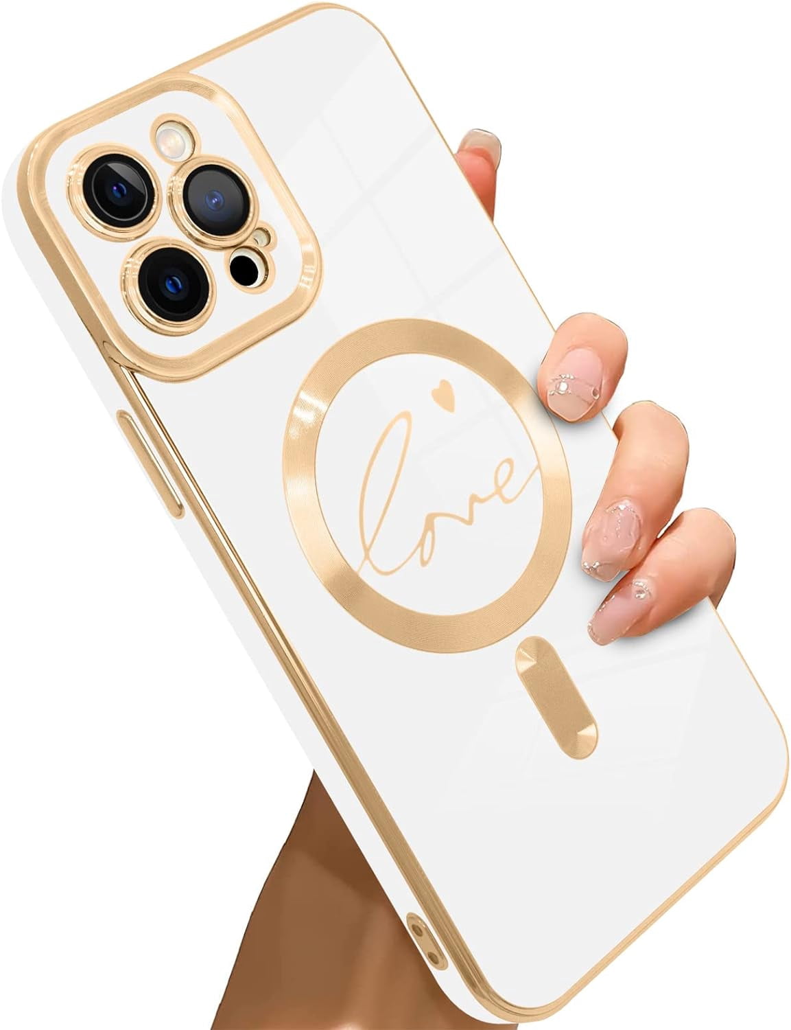 for iPhone 12 Pro Max Case [Support for Magsafe] Graphic Letter Love ...