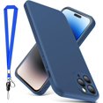thumbnail image 1 of for iPhone 12 Pro Max Case, Thin Liquid Silicone Case with Lanyard,Shockproof,Slim Phone Case for iPhone 12 Pro Max, Full Body Screen Camera Protective Cover-Blue 3-IP12PM-02, 1 of 15