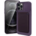 thumbnail image 1 of iPhone 12 Pro Max Case with Wallet [Camera Cover Slide Lens] Soft TPU Cover [Compatible with MagSafe] Slim Thin Scartchproof Full Body Protective Magnetic Phone Case for iPhone 12 Pro Max Purple, 1 of 14