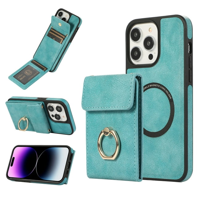 for iPhone 12 Pro Max Case Wallet, with PU Leather Detachable Card ...