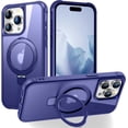 thumbnail image 1 of for iPhone 12 Pro Max Case & iPhone 13 Pro Max Case with Invisible  Ring Stand Translucent 12 & 13 Pro Max Phone Case 6.7" [Compatible with MagSafe][Great Grip Feeling], Klein Blue, 1 of 14