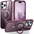 thumbnail image 1 of for iPhone 12 Pro Max Case & iPhone 13 Pro Max Case with Invisible  Ring Stand Translucent 12 & 13 Pro Max Phone Case 6.7" [Compatible with MagSafe][Great Grip Feeling], Wine Red, 1 of 7