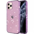 thumbnail image 1 of iPhone 12 Pro Max Clear Case, Dteck Bling Glitter Transparent Clear Case Sparkle Flexible Soft TPU Protective Cover for Apple iPhone 12 Pro Max 6.7 inch, Purple, 1 of 6