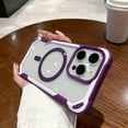 thumbnail image 1 of for iPhone 12 Pro Max Clear Case, Magnetic Case Compatible with MagSafe Wireless Charging, Shockproof Military-Grade Protection Hybrid Magnetic Transparent Phone Case for iPhone 12 Pro Max, Purple, 1 of 7