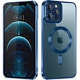 thumbnail image 1 of for iPhone 12 Pro Max Magnetic Case [Compatible with Magsafe], Full Body Protective Cover Soft TPU Shockproof Slim Phone Case for Apple iPhone 12 Pro Max 6.7", Blue, 1 of 18