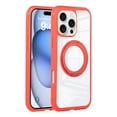 thumbnail image 1 of for iPhone 12 Pro Max Magnetic Kickstand Clear Case, [Compatible with MagSafe] Shockproof Slim Transparent Glossy Case with 360° Ring Stand Soft TPU Protective Cover for iPhone 12 Pro Max, Red, 1 of 7