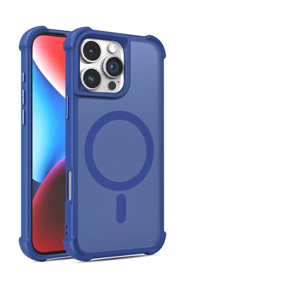 for iPhone 12 Pro Max Magnetic Phone Case Corners Shockproof Protective Case Compatible with Mag-Safe, TPU Bumper Hard PC Skin-Feel Back Slim Cover for iPhone 12 Pro Max Men Women, Blue