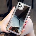 thumbnail image 1 of for iPhone 12 Pro Max Mirror Case Bling, Acrylic Black Edge Mirror Phone Case for Outdoor Makeup Cute Cool Luxurious Phone Cases for Women and Girls(Bling Diamond Mirror), 1 of 7