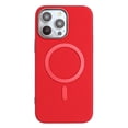 thumbnail image 1 of for iPhone 12 Pro Max PU Leather Case, Classic Phone Case Smooth Matte [Compatible with Magsafe], Plating Bumper Frame Lightweight Magnetic Anti-Scratch Cover for iPhone 12 Pro Max, Red, 1 of 6