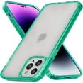 thumbnail image 1 of for iPhone 12 Pro Max Phone Case, Shockproof iPhone 12 Pro Max Case,  Grade Drop Protection, Protective Hard Back Slim Translucent Case for iPhone 12Pro Max 6.7'', Green, 1 of 11