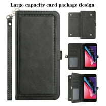 iPhone 12 Pro Max Phone Case, Strong Protective Kickstand Wallet Compartments Multi-Function for iPhone 12 Pro Max Phone Case Black