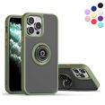 thumbnail image 1 of Entronix Shockproof Matte Case for iPhone 12 Pro Max, Shockproof Rotating Holder Ring, Green, 1 of 4