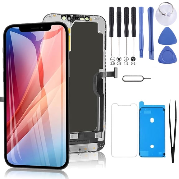 for iPhone 12 Pro Max Screen Replacement 6.7 Inch, 3D Touch LCD Digitizer Screen for A2342, A2411, A2412, A2410 with Repair Tools Kit+Screen Protector+Waterproof Frame