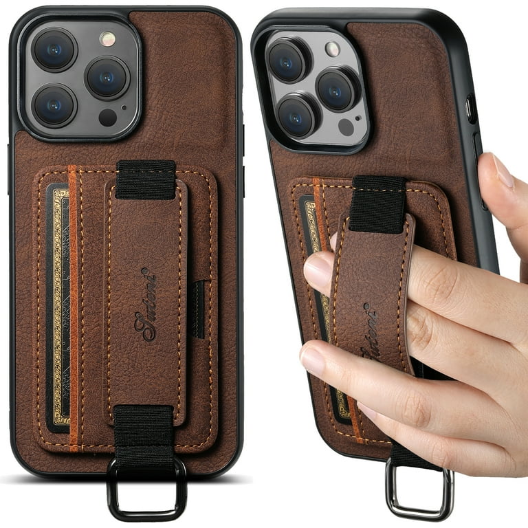 for iPhone 12 Pro Max Wallet Case, Classic Finger Ring with Card