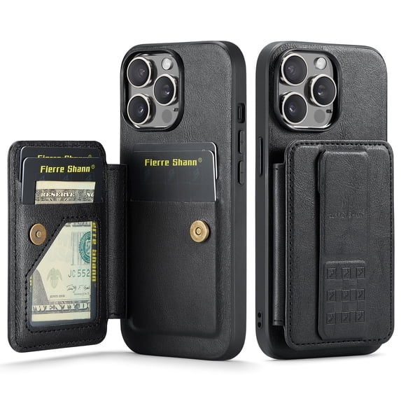 for iPhone 12 Pro Max Wallet Case with RFID Blocking Credit Card Holder,PU Leather Folio Flip Kickstand Handle Wrist Strap Shockproof Cover Women Men for iPhone 12 Pro Max Phone Case,Black