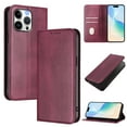 thumbnail image 1 of for iPhone 12 Pro Max Wallet Rugged Case, Premium PU Leather RFID Blocking Card Slots Kickstand Classic Full Body Protection Magnetic Function Durable Phone Cover for iPhone 12 Pro Max, Winered, 1 of 9