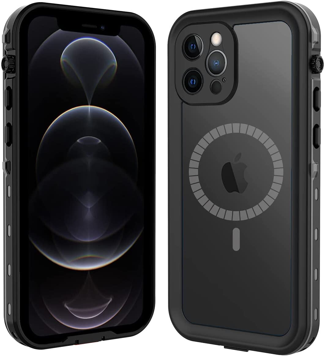 for iPhone 12 Pro Max,Waterproof Case with Builtin Screen Protector