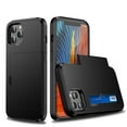 thumbnail image 1 of iPhone 12 Pro MaxCase 6.7", Allytech Slidable Hiddren Cards Slot Holder Anti-scratch Shockproof Bumper Protection Dual Layers Back Cover for Apple iPhone 12 Pro Max6.7-inch, Black, 1 of 8