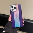 thumbnail image 1 of for iPhone 12 Pro Soft TPU Case, Luxury Ultra Slim  Shock-resistance Anti-fingerprint Lightweight PU Leather Texture Outside + Glitter Inner Phone Case Cover for iPhone 12 Pro, Darkpurple, 1 of 7