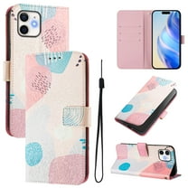 for iPhone 12 Pro / iPhone 12 6.1" Wallet Case, Painting Pattern Premium PU Leather [Credit Card Holder] [Wrist Strap] Flip Stand Feature Purse Case Full Protective Pattern Cover, Graffiti