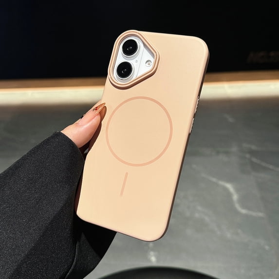 For iPhone 12 Pro / iPhone 12 Magnetic Case, Compatible with Magsafe Slim Fit Anti-Scratch Drop Protection Bumper Rugged Hard PC Back Cover Phone Case for Apple iPhone 12 Pro / 12 6.1", Desertgold