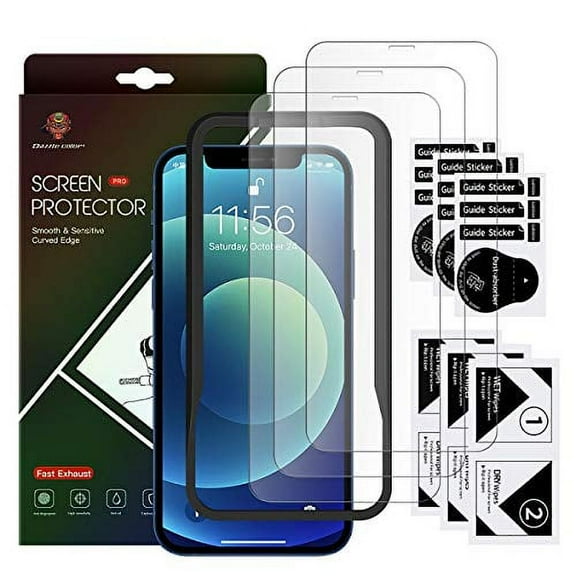 iPhone 12 Screen Protector smooth and sensitive Curved Edge for iPhone 12 pro max 6.7'', 3 Pack Tempered Glass , protection 2.5D Edge Anti Scratch