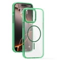 thumbnail image 1 of for iPhone 12 Transparent Case, for iPhone 12 Magnetic Military Grade Drop Protection Anti Yellowing Cell Phone Cover - Rugged Durable Shockproof Drop Protective Bumper, Green, 1 of 9
