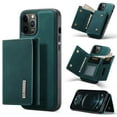 thumbnail image 1 of iPhone 12 Wallet Case with Card Holder,Cover for iPhone 12 Pro 6.1" 2020, Allytech Slim PU Leather Dustproof Kickstand Double Magnetic Clasp Removable Purse Cover for iPhone 12, Green, 1 of 10