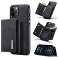thumbnail image 1 of iPhone 12 Wallet Case with Card Holder,Cover for iPhone 12 Pro 6.1" 2020, Allytech Slim PU Leather Dustproof Kickstand Double Magnetic Clasp Removable Purse Cover for iPhone 12, Black, 1 of 10