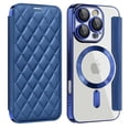 thumbnail image 1 of for iPhone 12 Wallet Case with RFID Blocking Credit Card Holder,Compatible with MagSafe,PU Leather Flip Kickstand Shockproof Cover Women Men for iPhone 12 Phone case,Royalblue, 1 of 8