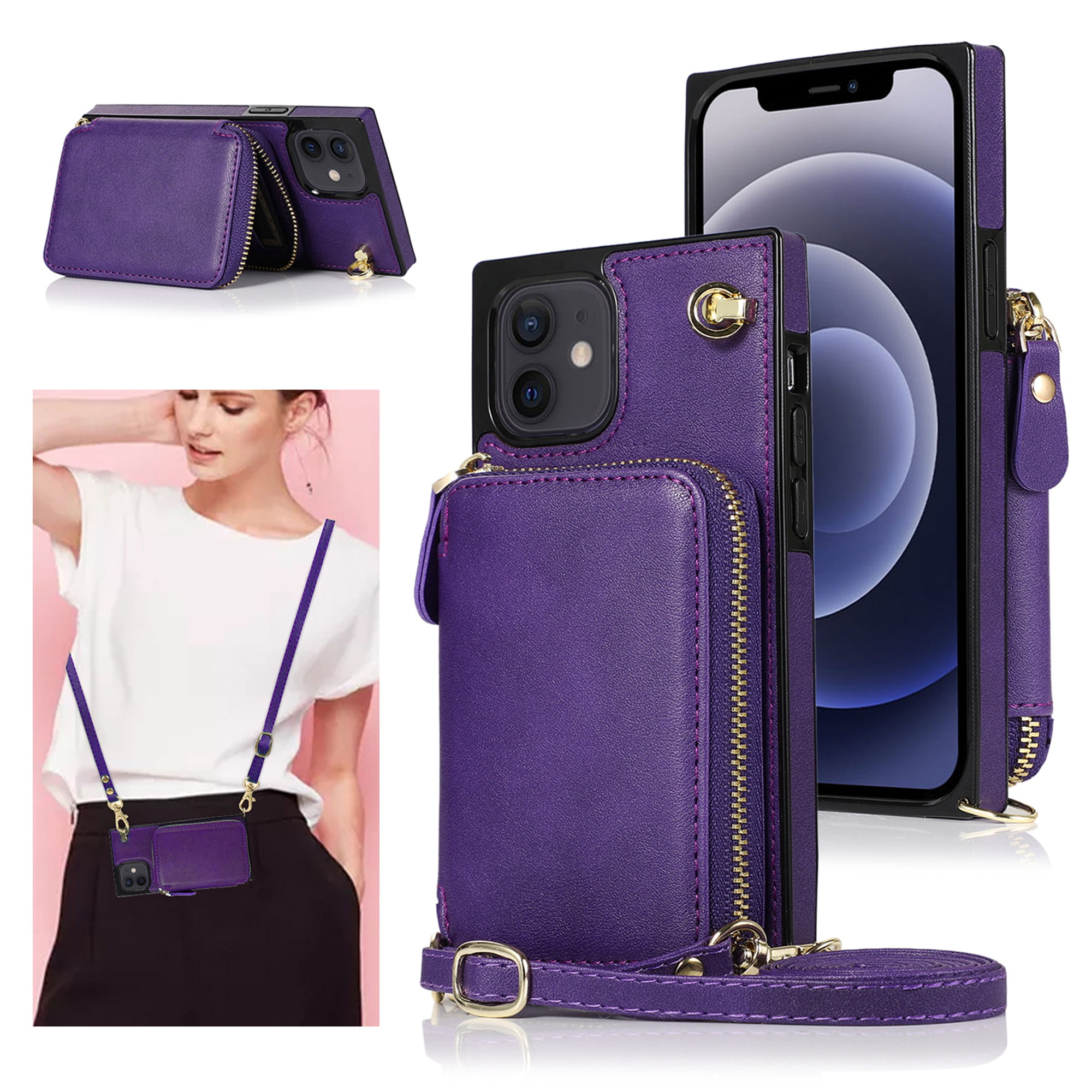 Purple Iphone 12 Case Bag IPhone 12 Wallet Case, IPhone 12 Pro