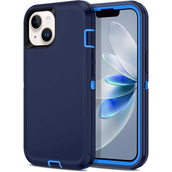 iPhone 12 / iPhone 12 Pro Case Shockproof Dust/Drop Proof 3 in 1 Full Body Rugged Heavy Duty Durable Cover Navy
