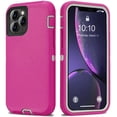thumbnail image 1 of iPhone 12 / iPhone 12 Pro Case Shockproof Dust/Drop Proof 3 in 1 Full Body Rugged Heavy Duty Durable Cover Pink, 1 of 7