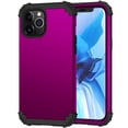 thumbnail image 1 of iPhone 12 /iPhone 12 Pro 6.1" Case with Screen Protector, Allytech 3 In 1 Hybrid PC Silicone Heavy Duty Rugged Bumper Defender Armor Shockproof Anti-Scratch Back Cover for Apple iPhone 12 6.1",Purple, 1 of 7