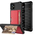 thumbnail image 1 of iPhone 12 mini Case, Dteck Heavy Duty Hard Silicone Shockproof Card Slots Wallet Case Built-in Metal Magnetic Iron for Apple iPhone 12 mini 5.4 inch, Red, 1 of 8