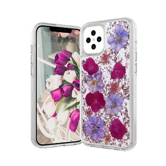 iPhone 12 mini Case Real Sliver Shells Handmade Resin Sturdy Case Sparkly Sequin phone Case Shockproof Clear Cover Natural Bling Shell