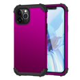 thumbnail image 1 of iPhone 12 mini Case with Tempered Glass Screen Protector , Dteck Heavy Dual Layer Full Protection Rugged Shockproof Case Hard PC Protective Back Cover For Apple iPhone 12 mini 5.4 inch, Purple, 1 of 6