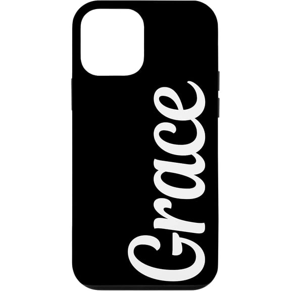 iPhone 12 mini Grace Personalized name cute black white Gifts Cell Phone Case