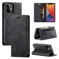 thumbnail image 1 of iPhone 12 mini Wallet Case, Dteck Leather Flip Wallet Case with RFID Blocking Card Slot Magnetic Closure Folio Phone Case for Apple iPhone 12 mini 5.4 inch, Black, 1 of 10