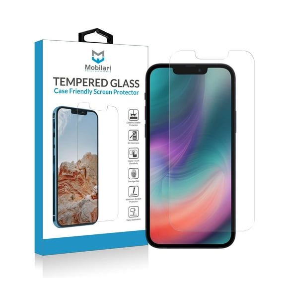 Mobilari Tempered Glass Screen Protector for iPhone 16e/14/13/13 Pro (6.1 inch), 9H Durable, Anti-Scratch