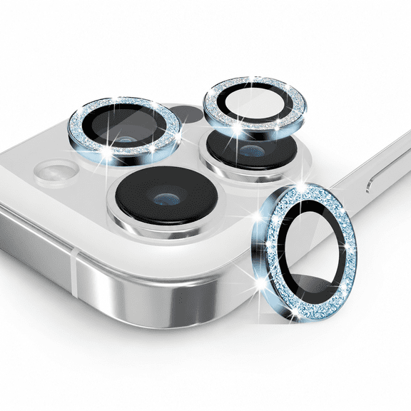 2 PCS Blue Camera Lens Protector for iPhone 13/13 mini, HD Glass Anti-Scratch Case Friendly