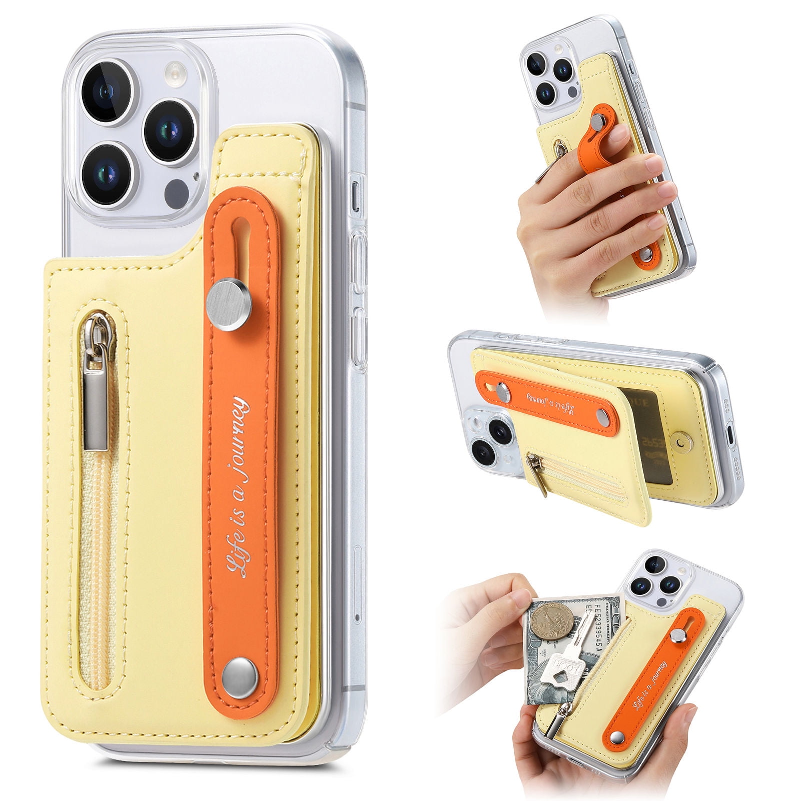 for iPhone 13 Back Wallet Case with Card Holder Zipper Pocket, Wristband Flip Kickstand, RFID Blocking Secure Hand Grip PU Leather Shockproof Clear ... for iPhone 13 Back Wallet Case with Card Holder Zipper Pocket, Wristband Flip Kickstand, RFID Blocking Secure Hand Grip PU Leather Shockproof Clear ...