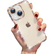 iPhone 13 Bling Glitter Case, Luxury Glitter Bling Silicone Rhinestone Cute Protective Phone Case for Women Girl for iPhone 13 6.1 inch