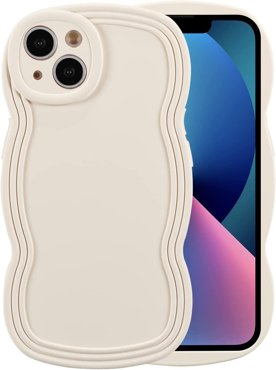 for iPhone 13 Case Inch Curly Wave Frame Phone Case Cute