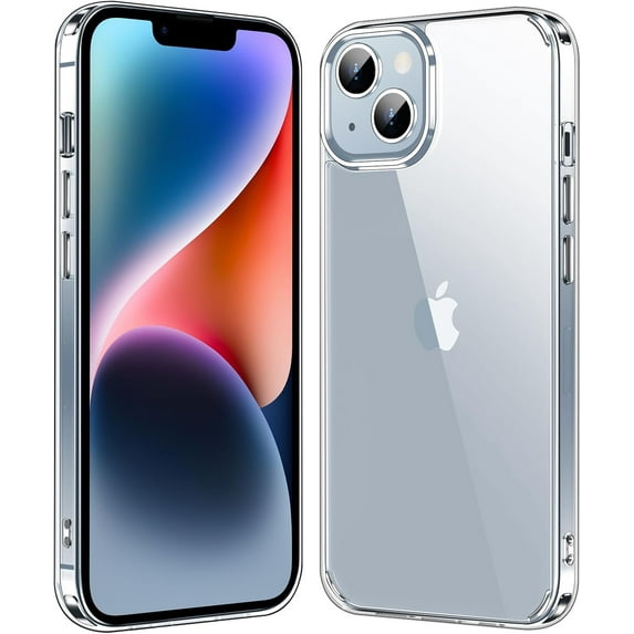 iPhone 13 Case 6.1-Inch, Non-Yellowing Shockproof Phone Bumper Cover, Anti-Scratch Clear