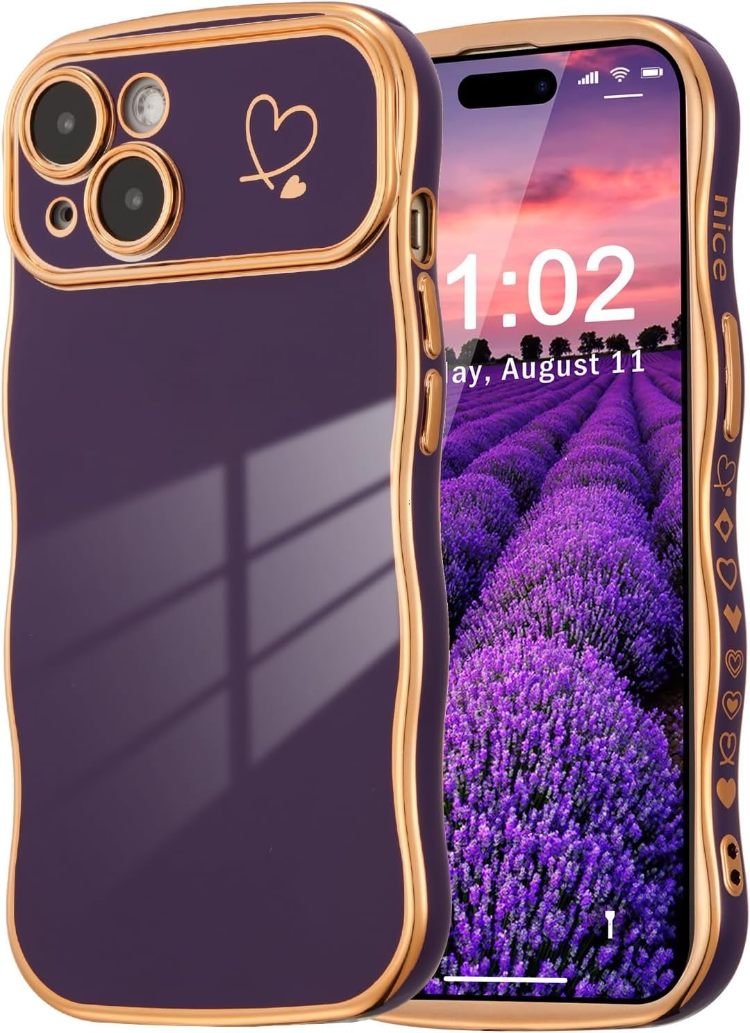 ZTOFERA For IPhone 14 Pro Case 6.1 Inch,Cute Curly Wave Frame - View #11