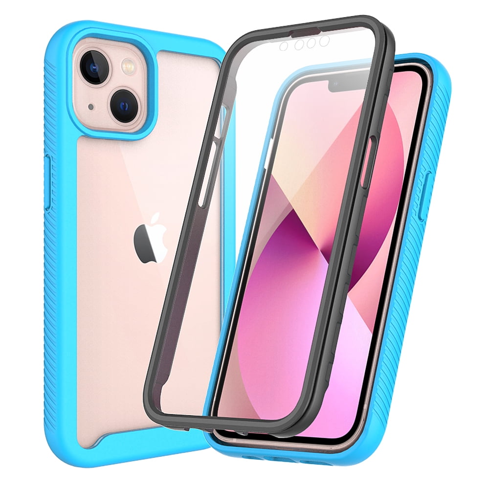 Dteck iPhone 13 Case with Built-in Screen Protector Shockproof
