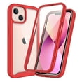thumbnail image 1 of iPhone 13 Case with Built in Screen Protector,Dteck Full-Body Shockproof Rubber Hybrid Protection Crystal Clear PC Back Protective Phone Case Cover for Apple iPhone 13,Red, 1 of 3