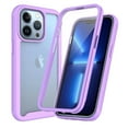 thumbnail image 1 of For iPhone 13 Case with Built-in Screen Protector,Full Protection Rugged Drop Shockproof Rubber Hybrid Anti-Scratch Crystal Clear Phone Case for Apple iPhone 13 6.1" 2021,Purple, 1 of 2