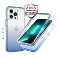 thumbnail image 1 of iPhone 13 Case Clear, Njjex 2-Pack for Apple iPhone 13 6.1" Tempered Glass Screen Protector, Crystal Clear Shock Absorption Technology Bumper Soft TPU Cover, 1 of 12